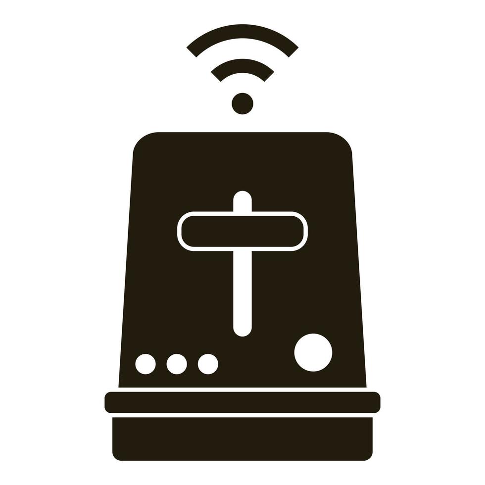 Smart kitchen toaster icon, simple style vector