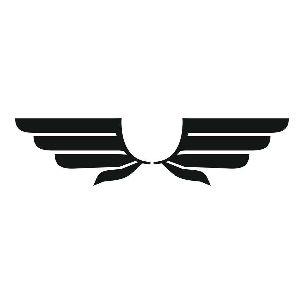 Eagle wings icon, simple style vector