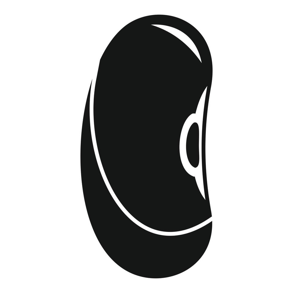 Organic kidney bean icon, simple style vector