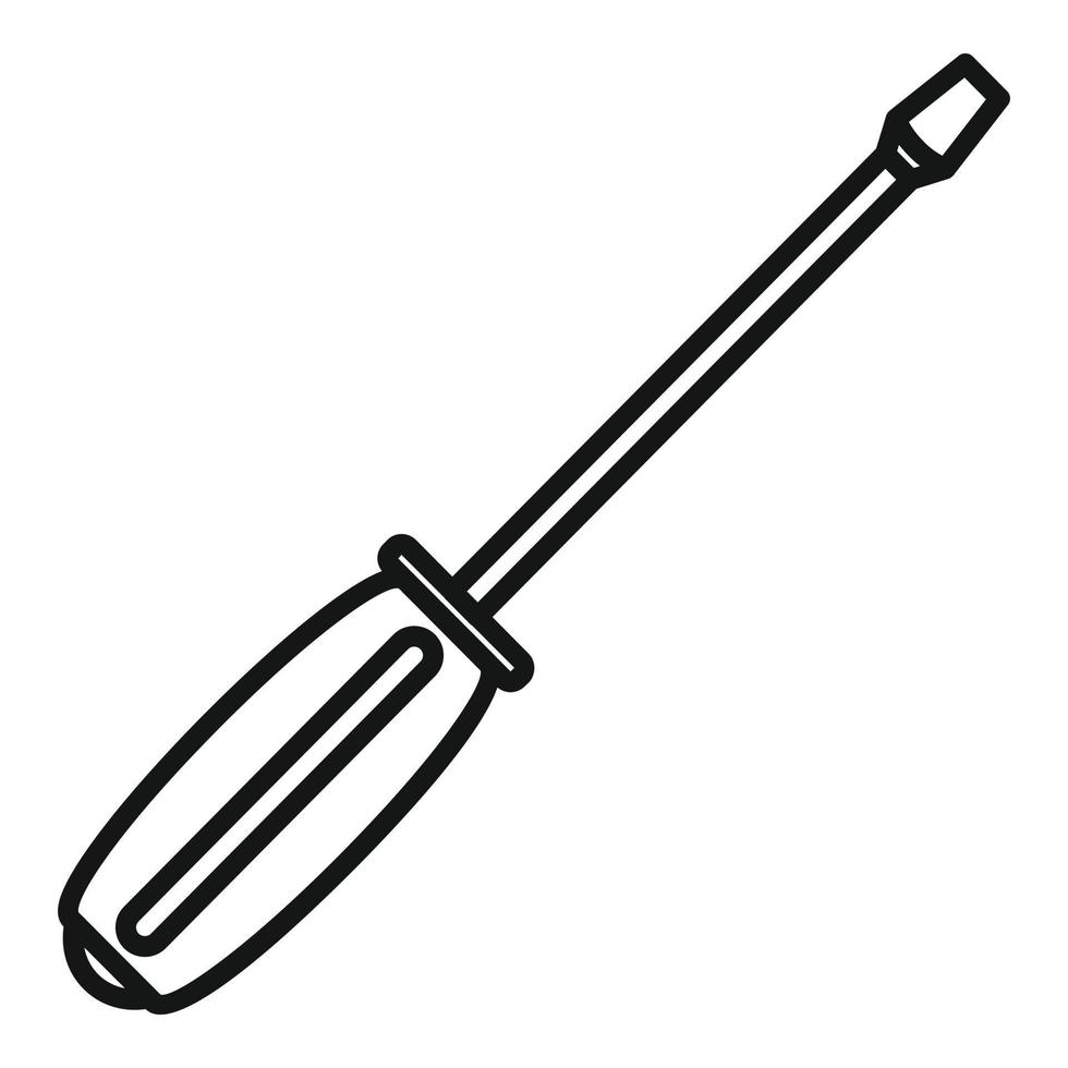 Screwdriver equipment icon, outline style vector