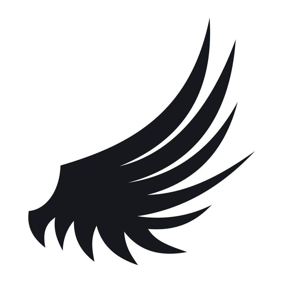 Wing icon, simple style vector