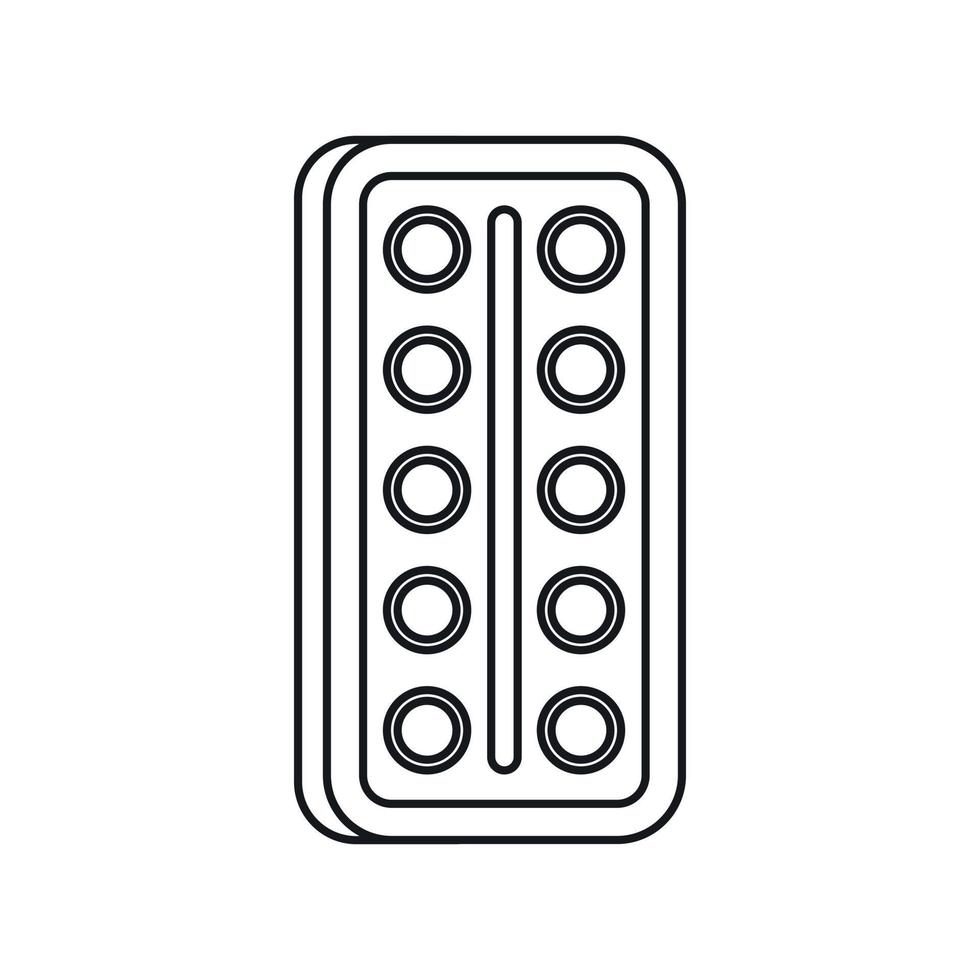 Watercolor in a box with brush icon, outline style vector