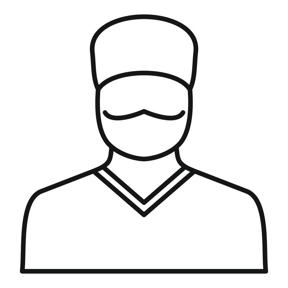 Doctor avatar icon, outline style vector