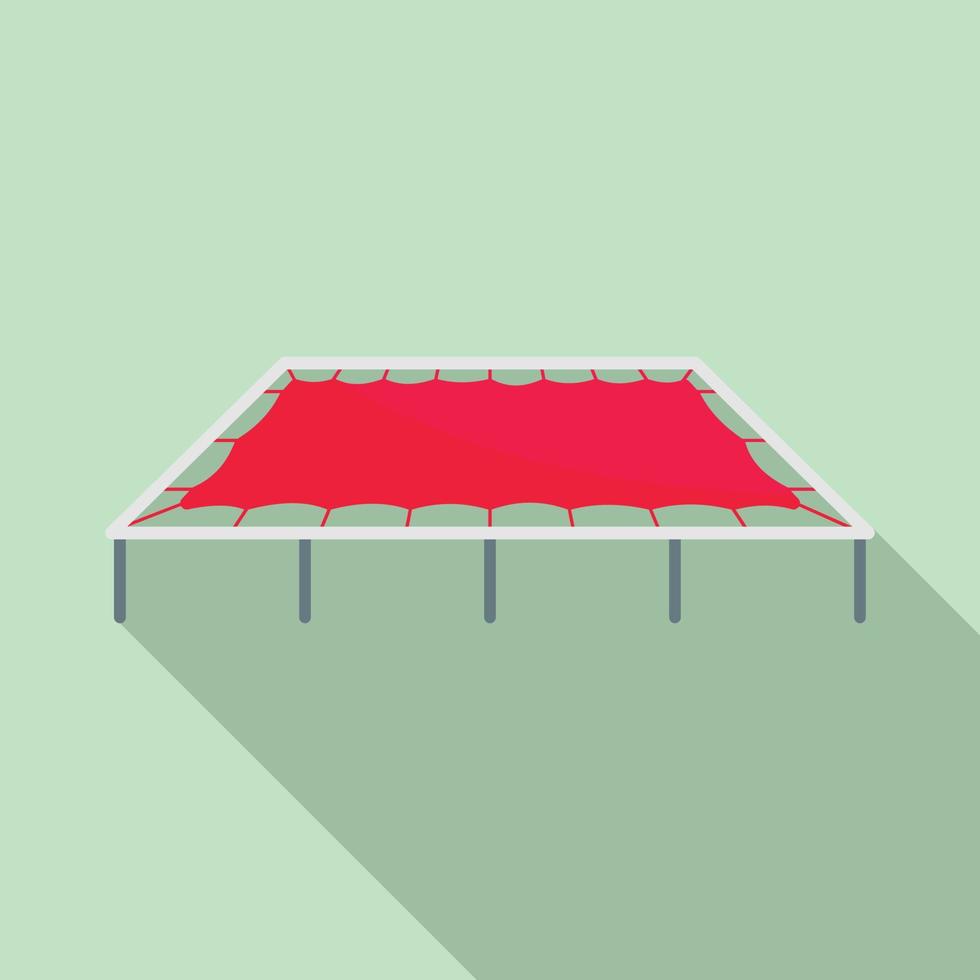 Big trampoline icon, flat style vector