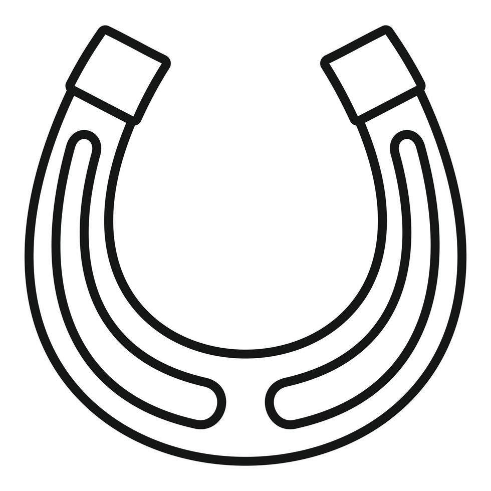 Gold horseshoe icon, outline style 14617887 Vector Art at Vecteezy