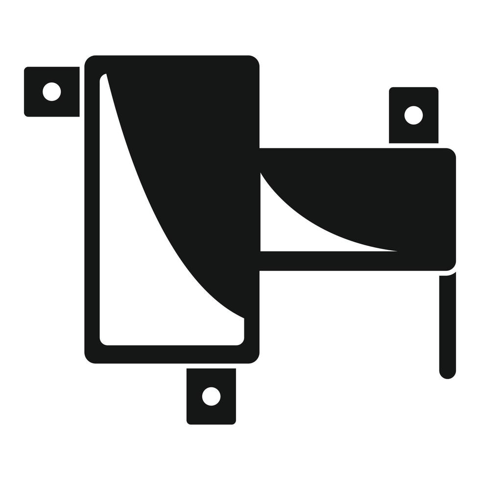 Broken phone piece icon, simple style vector