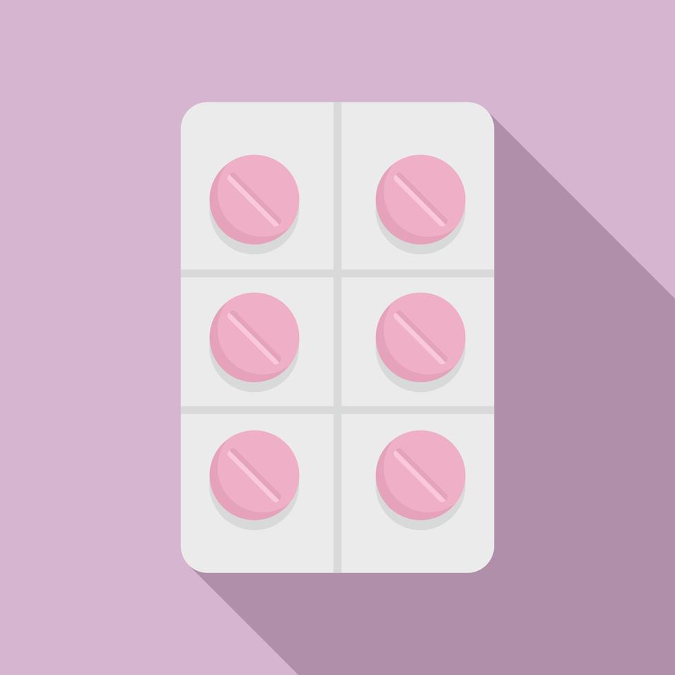 Pillpack icon, flat style vector