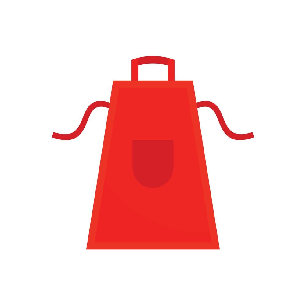Bbq apron icon, flat style vector