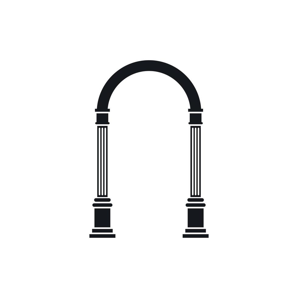 Arch icon, simple style vector