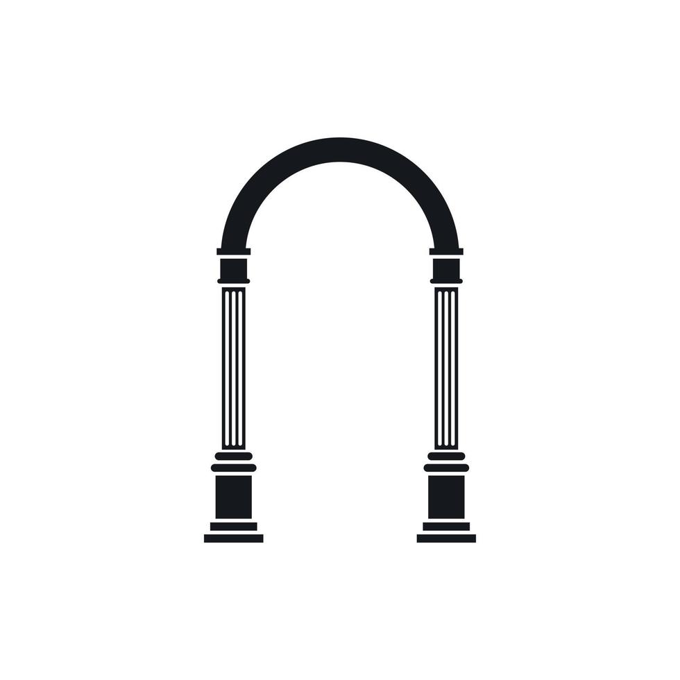 Arch icon, simple style vector