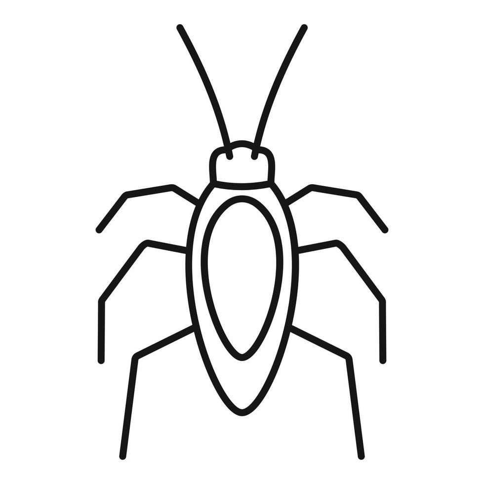 Cockroach bug icon, outline style vector