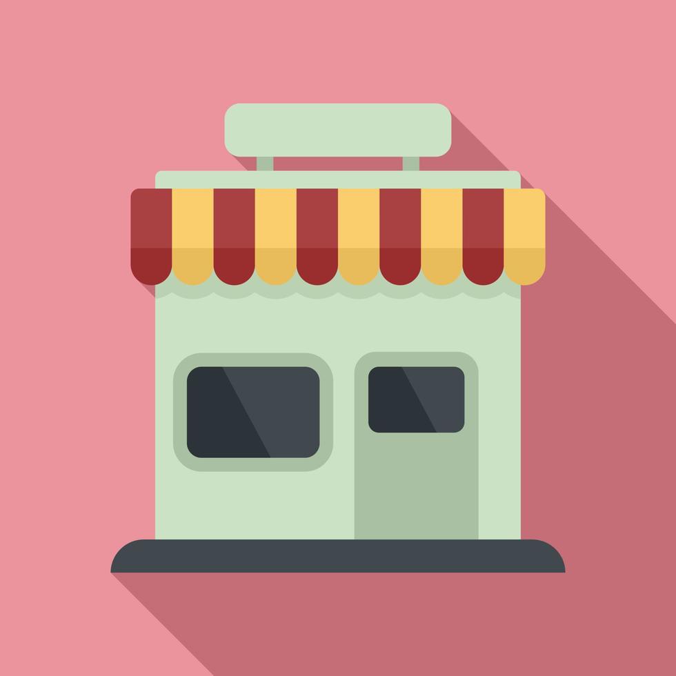 Street modern shop icon, flat style vector