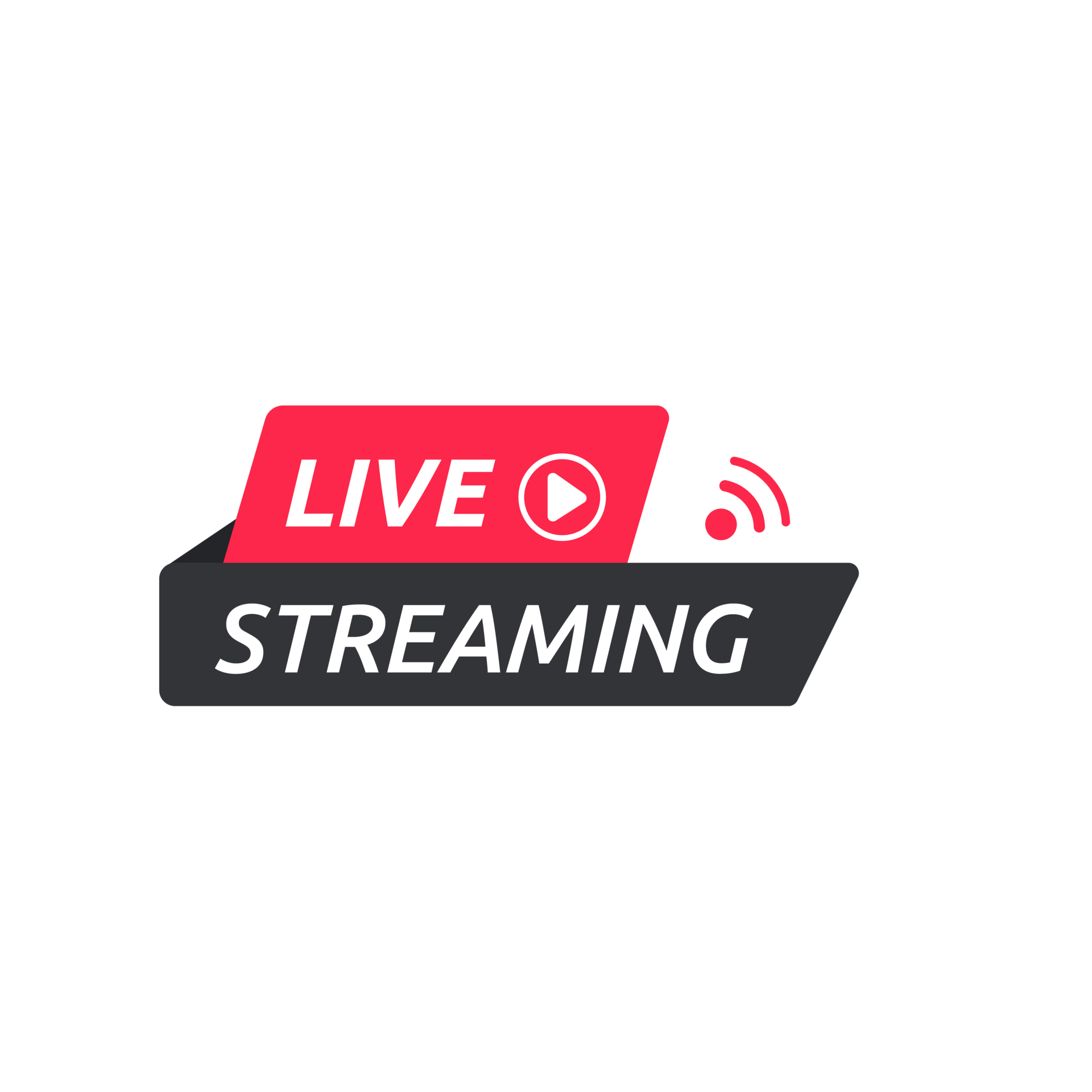 Live streaming symbol set Online broadcast icon The concept of live streaming for selling on social media