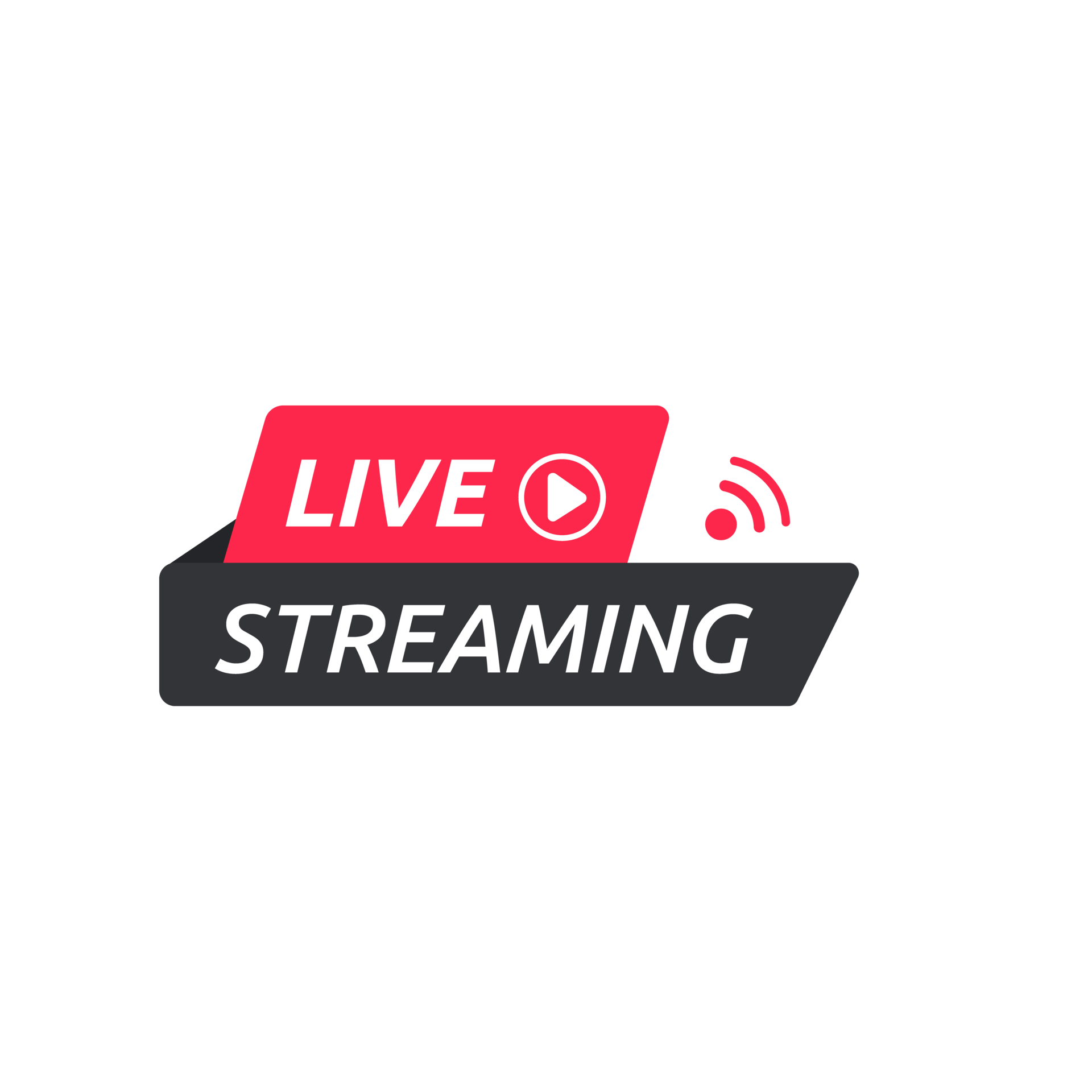 Live streaming symbol set Online broadcast icon The concept of live streaming for selling on social media