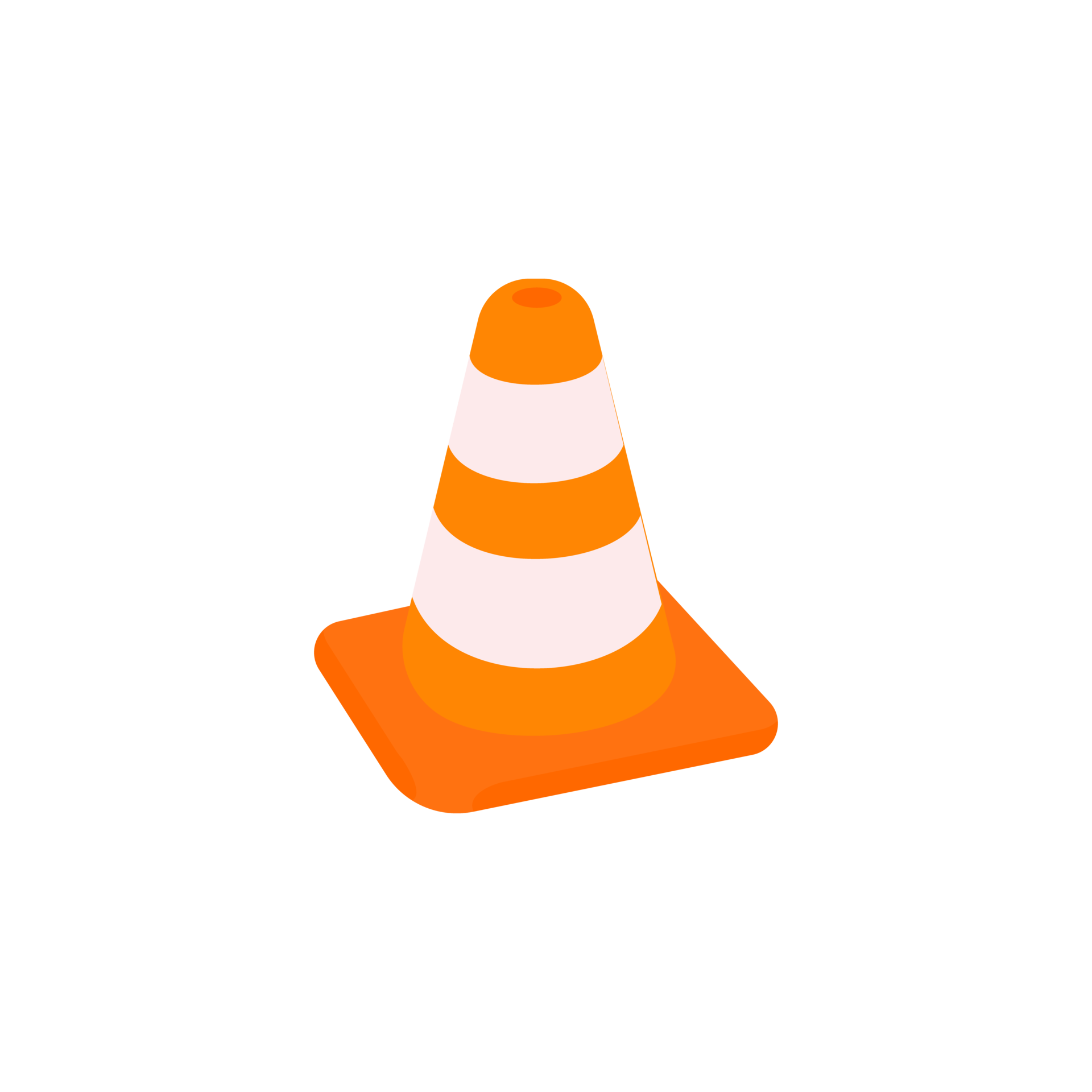 Traffic cones. Barrier cones divide the protective zone. 14618001 PNG