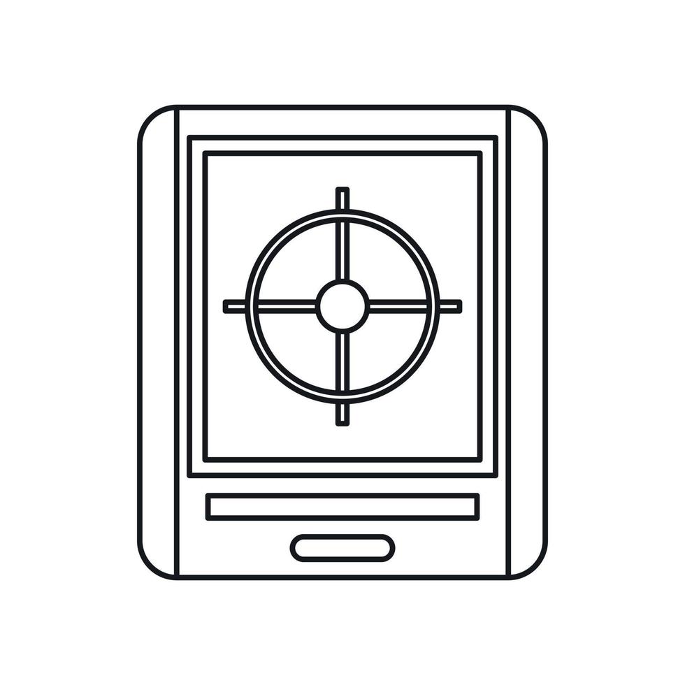 Radar icon, outline style vector