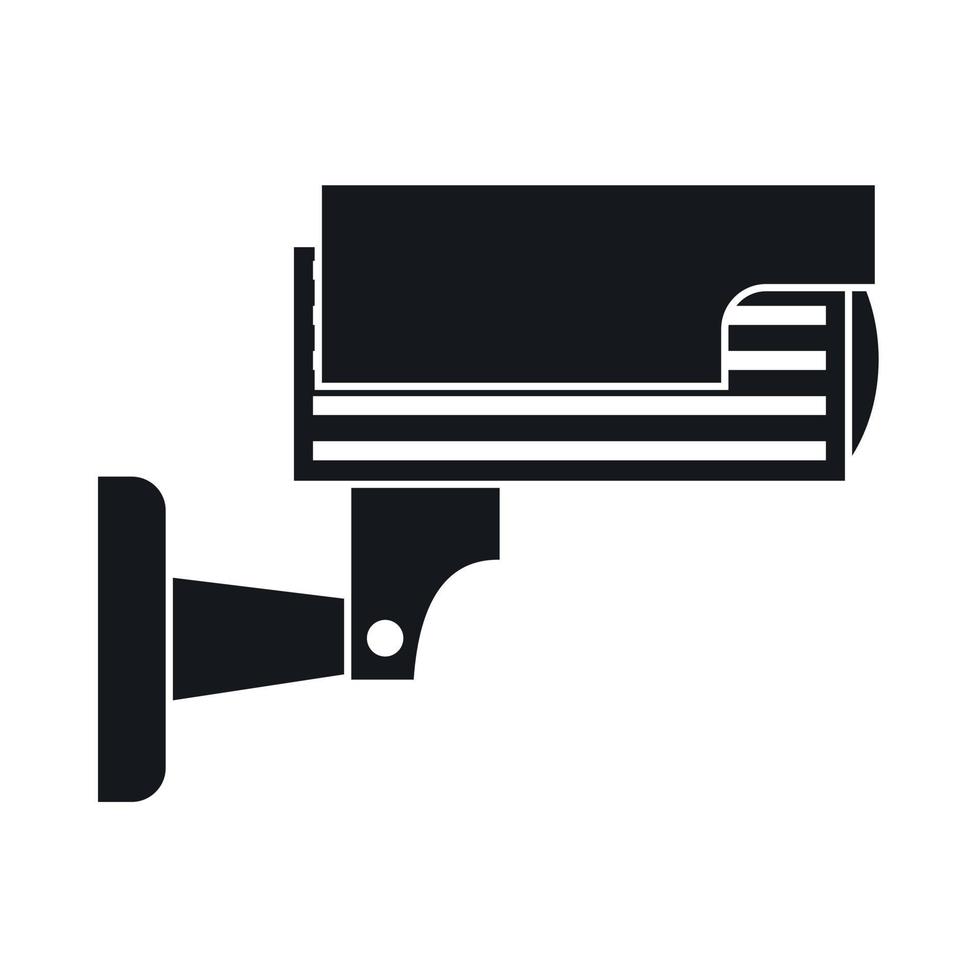 Surveillance camera icon, simple style vector