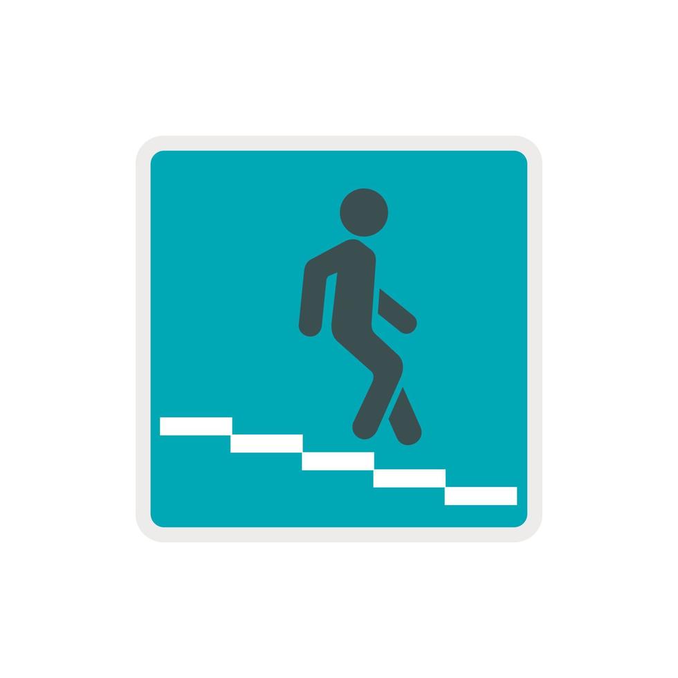 Underpass road sign icon in flat style vector