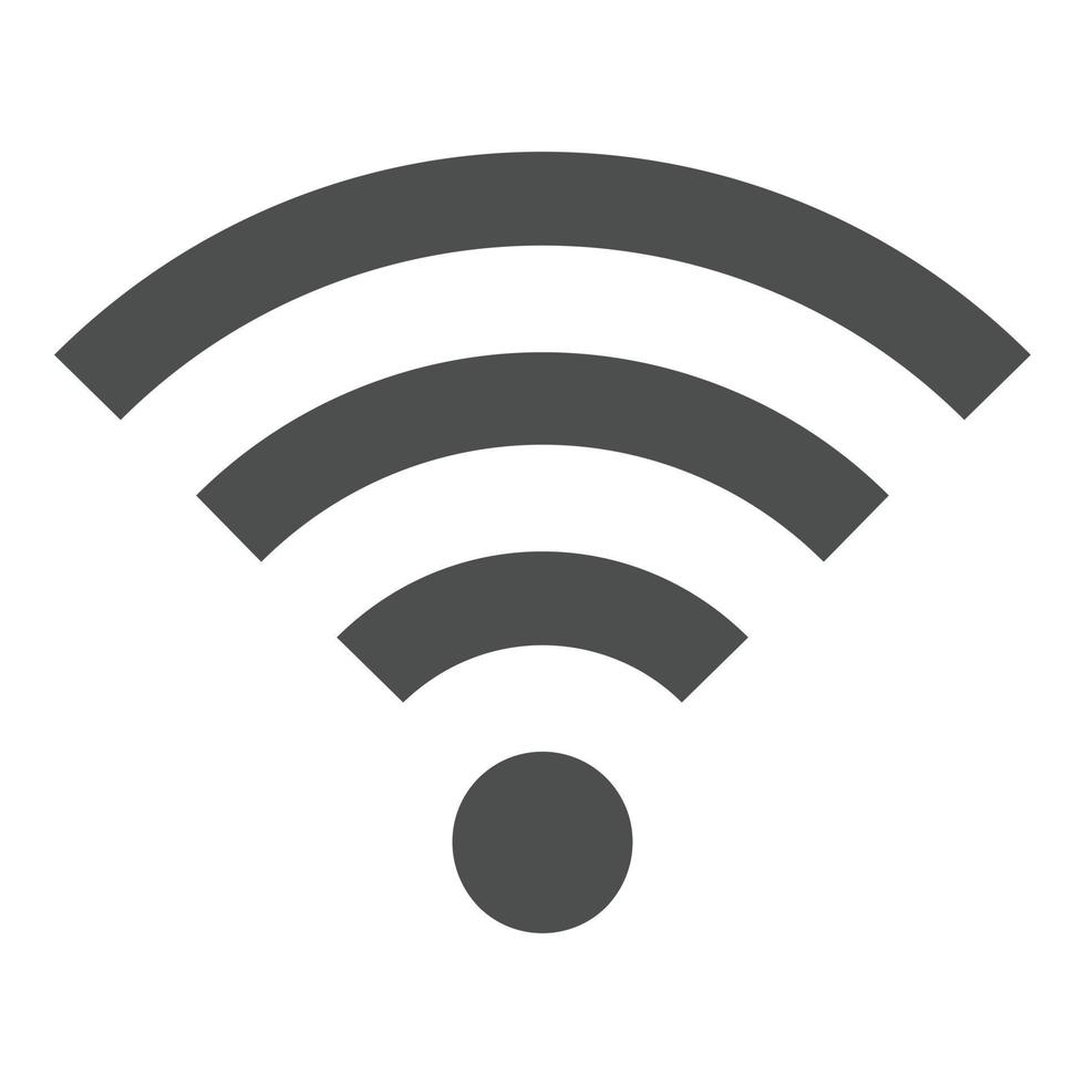 Black wifi sign icon, flat style vector