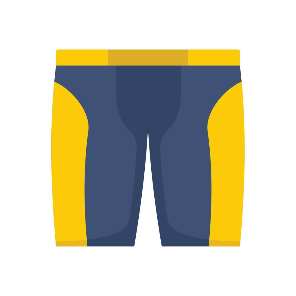 icono de pantalones cortos de bicicleta, estilo plano vector