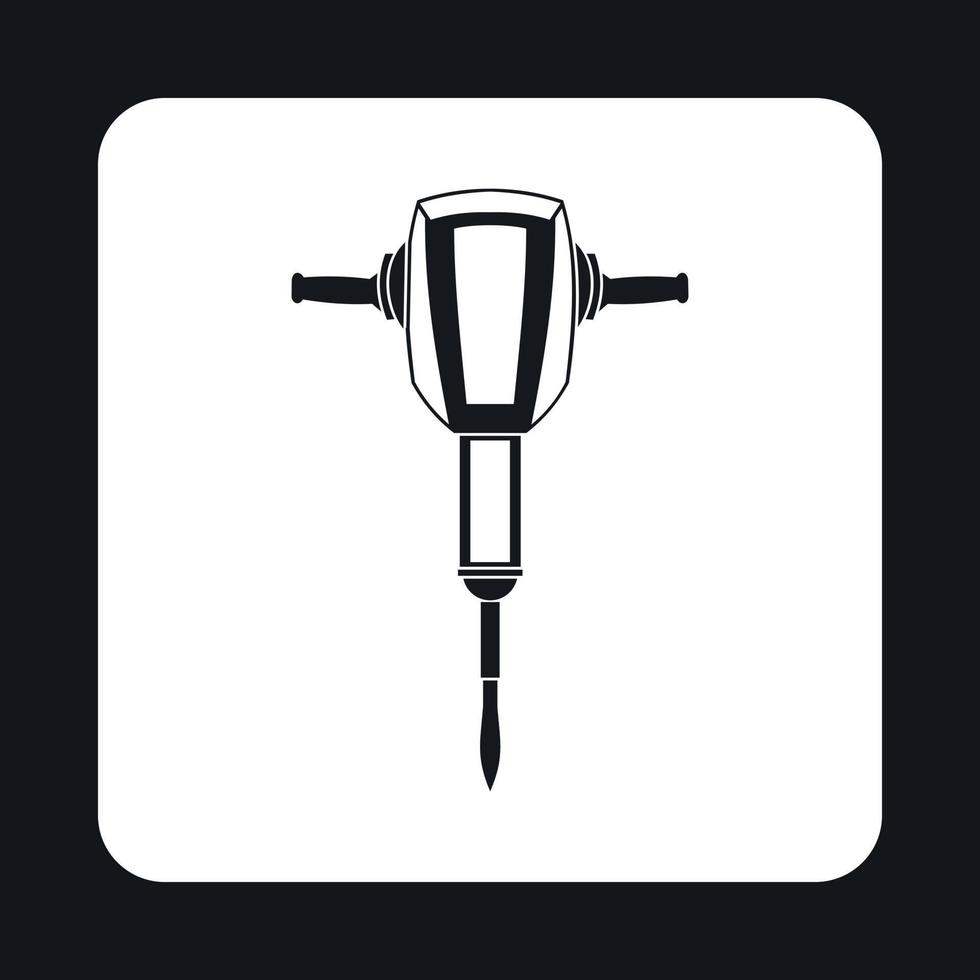 Jackhammer icon, simple style vector