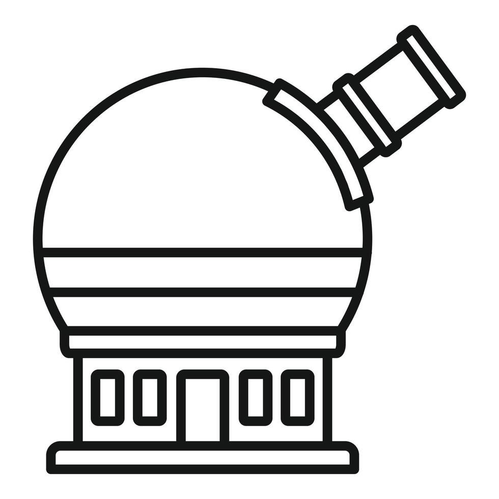 Astronomical observatory icon, outline style vector