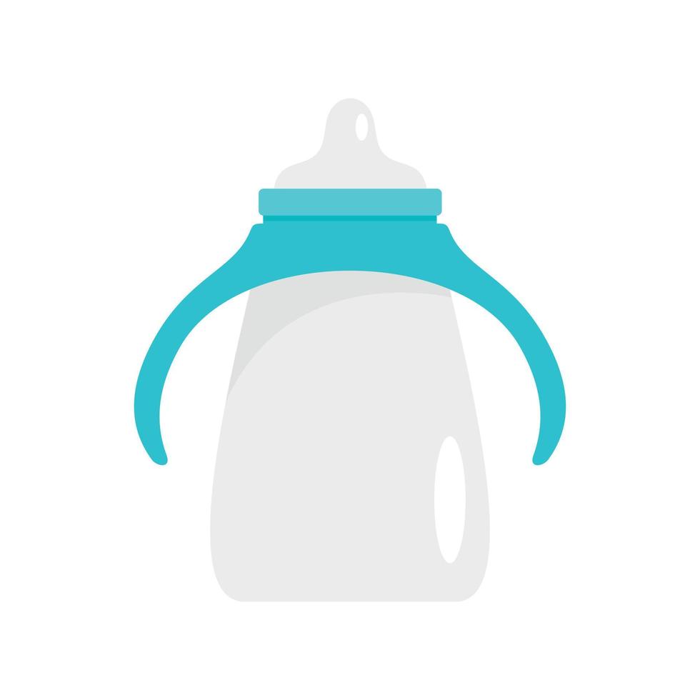 icono de taza de sorbo de leche, estilo plano vector