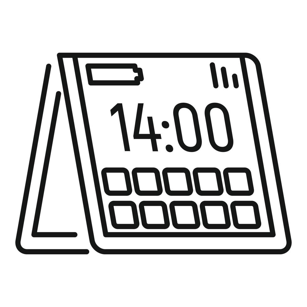 Foldable cellphone icon, outline style vector