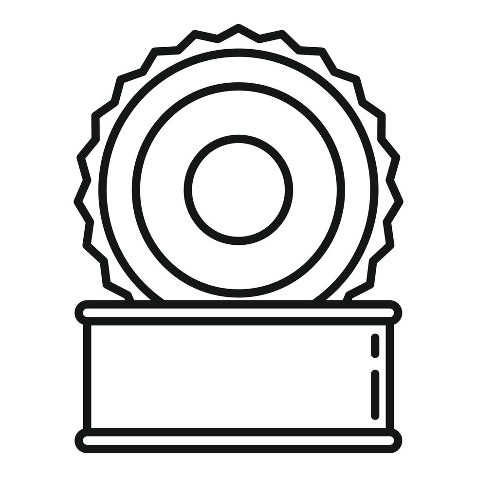 Open tin can icon, outline style vector