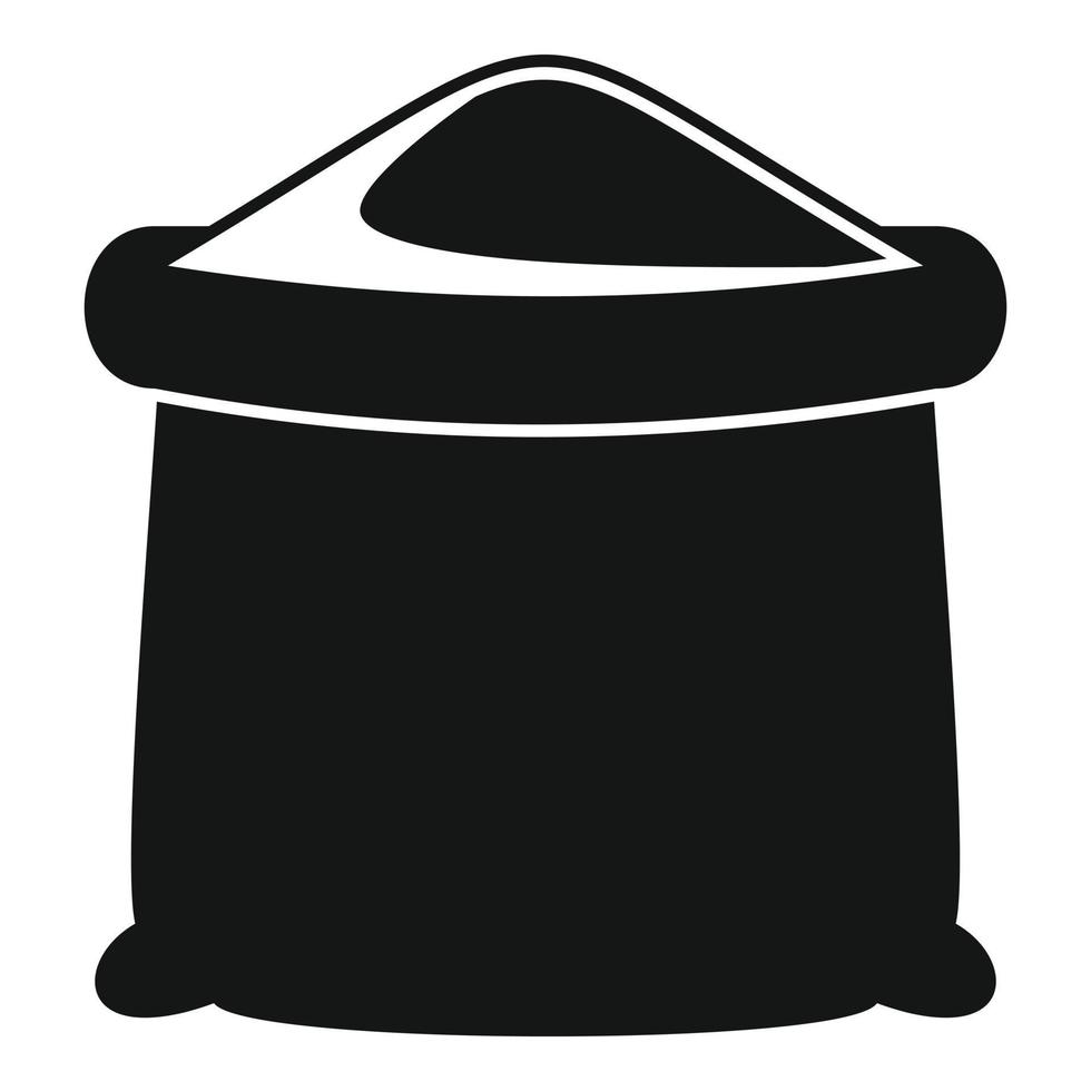 Flour sack icon, simple style vector