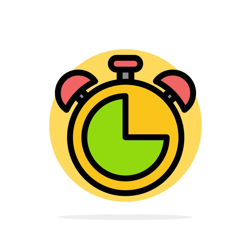 Alarm Clock Education Timer Abstract Circle Background Flat color Icon vector