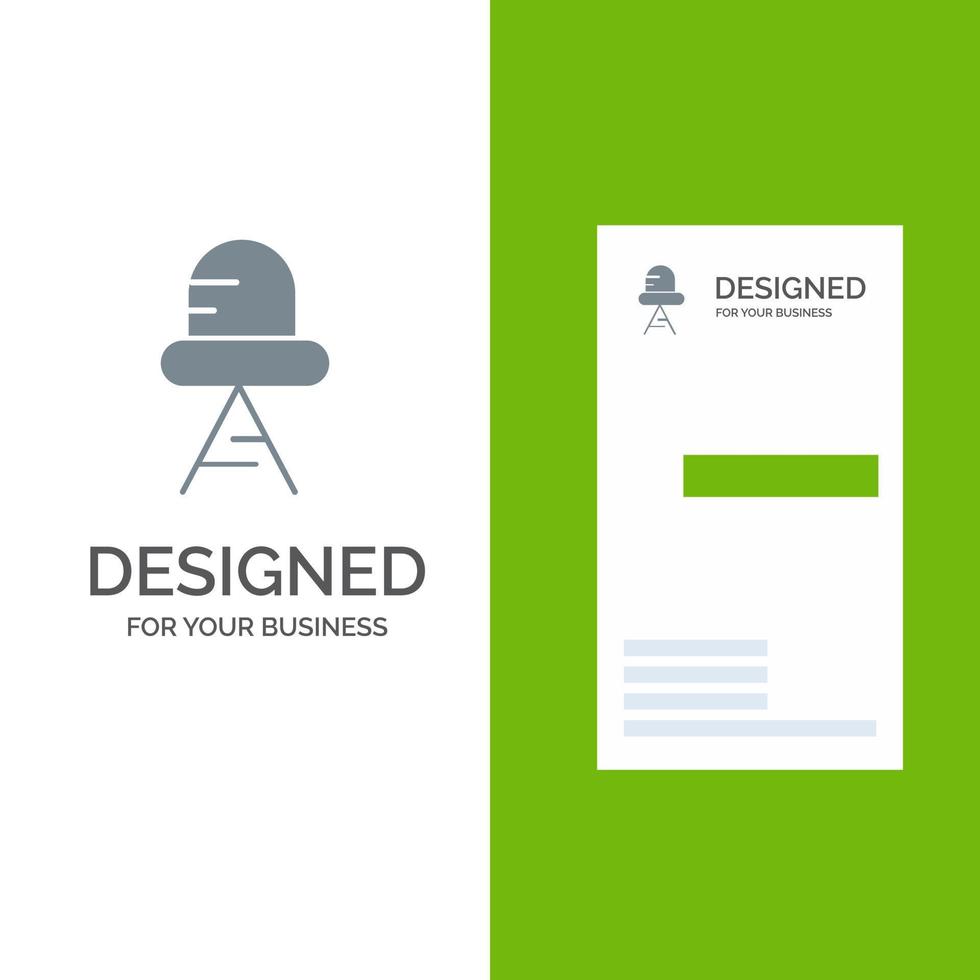 Diode Led Light Grey Logo Design and Business Card Template vector