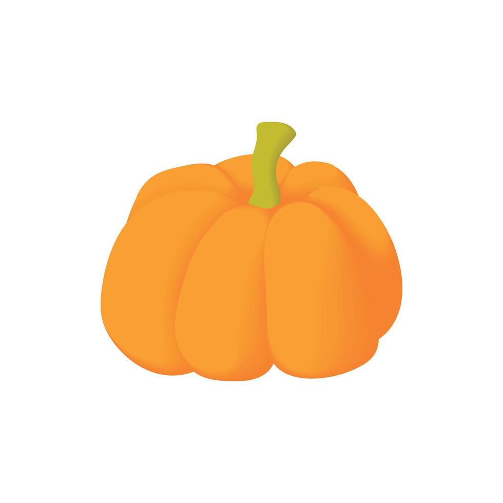 Pumpkin icon, cartoon style vector