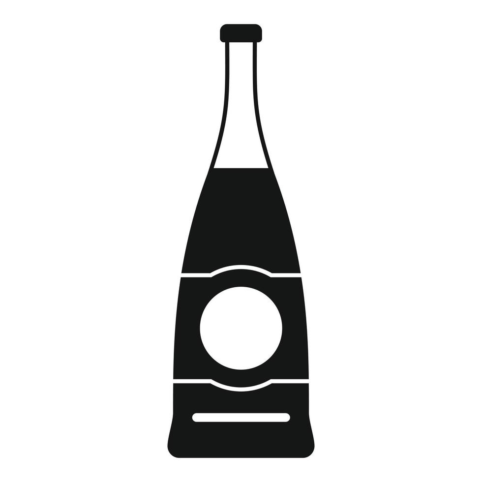 Supermarket soda bottle icon, simple style vector