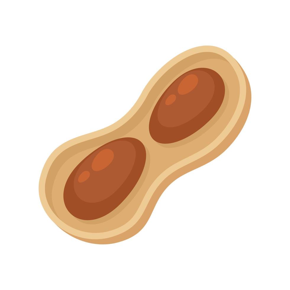 Peanut icon, flat style vector