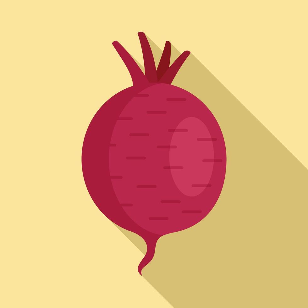 Beet icon, flat style vector