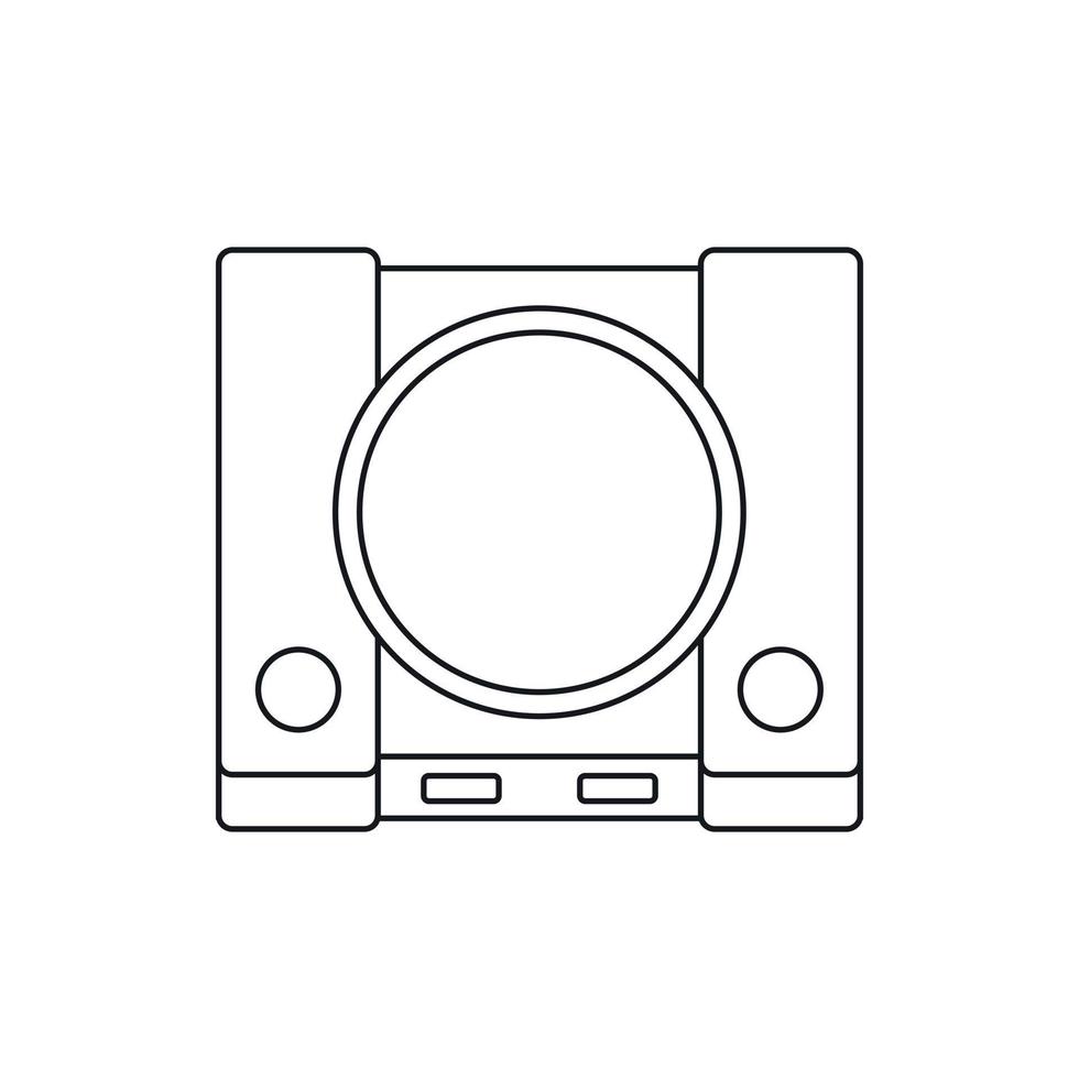 Video game console icon, outline style vector