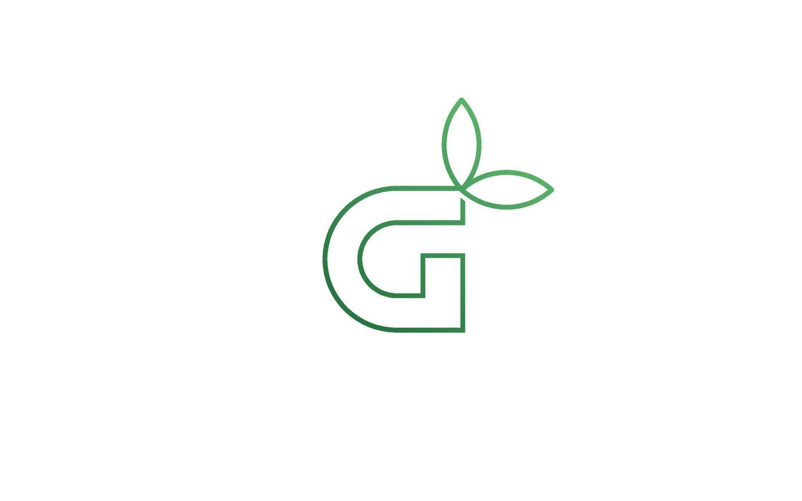 G logo leaf for identity. nature template vector illustration for your brand.