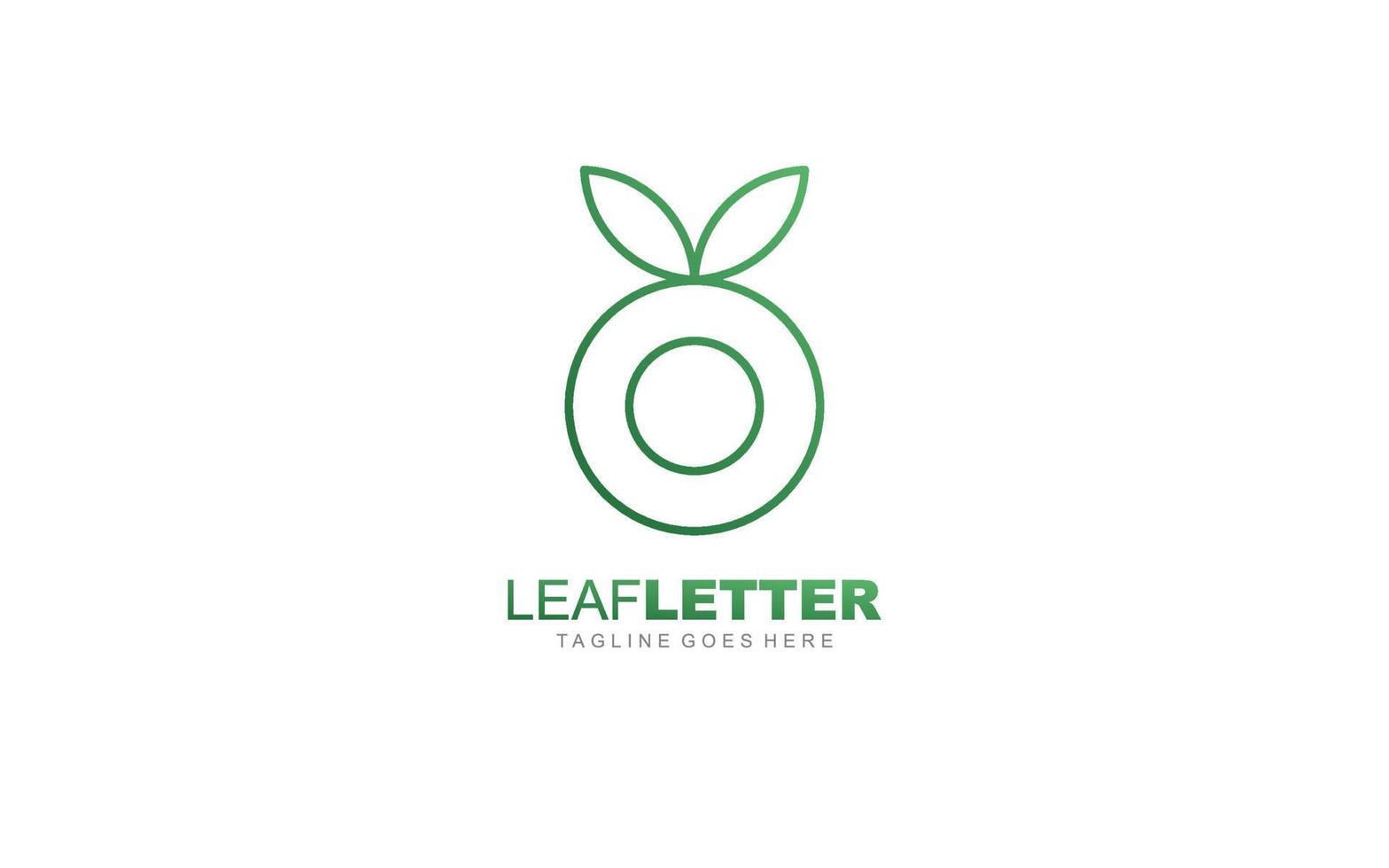 O logo leaf for identity. nature template vector illustration for your brand.