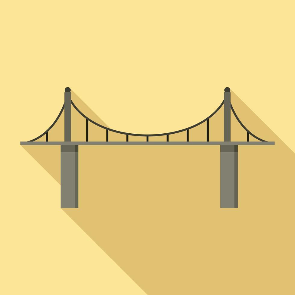 icono del puente del parque, estilo plano vector