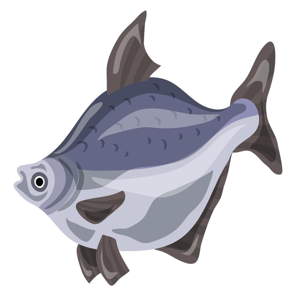 Bluegill fish icon, cartoon style vector