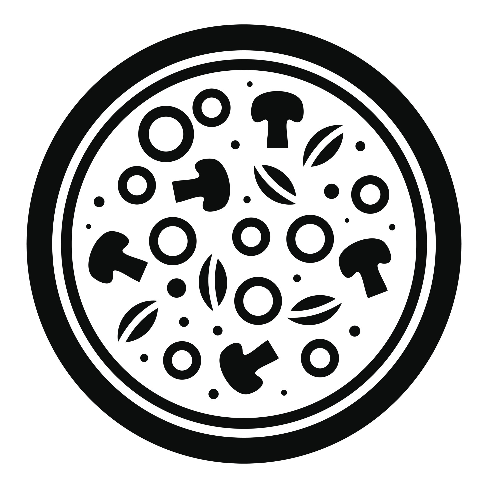 Mushroom pizza icon, simple style 14618464 Vector Art at Vecteezy