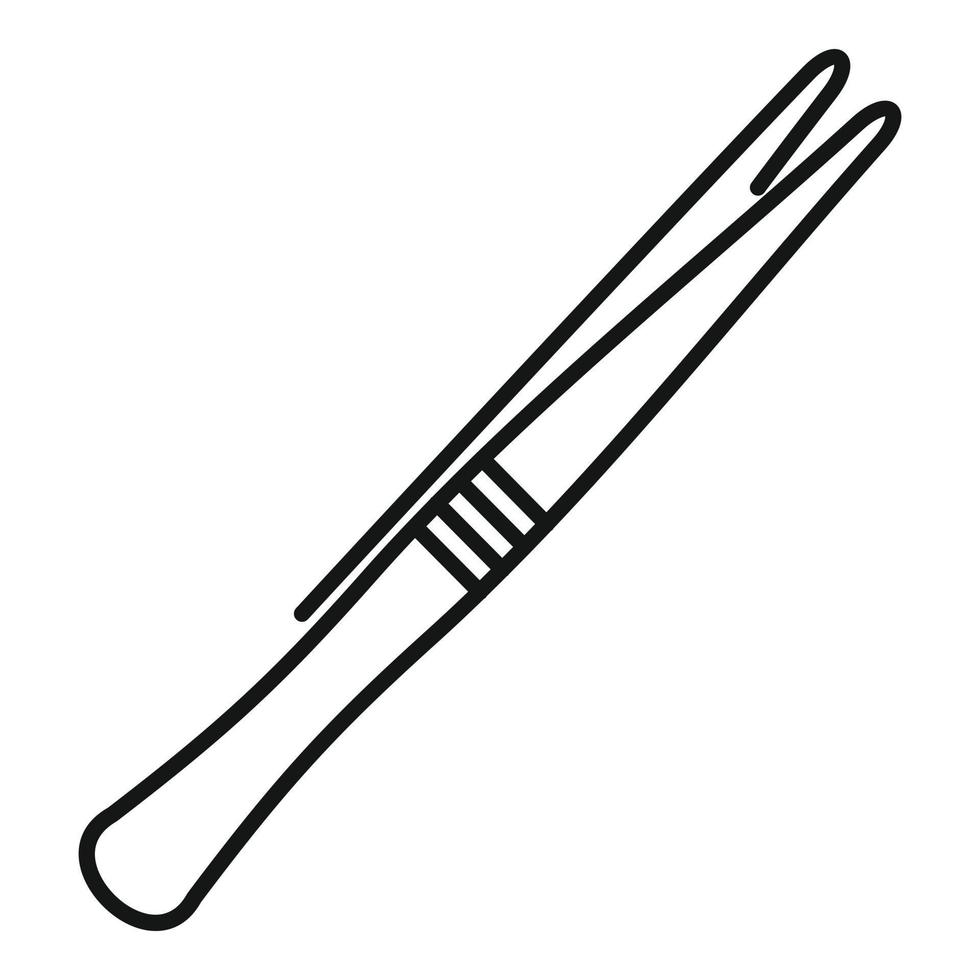 Dentist forceps icon, outline style vector