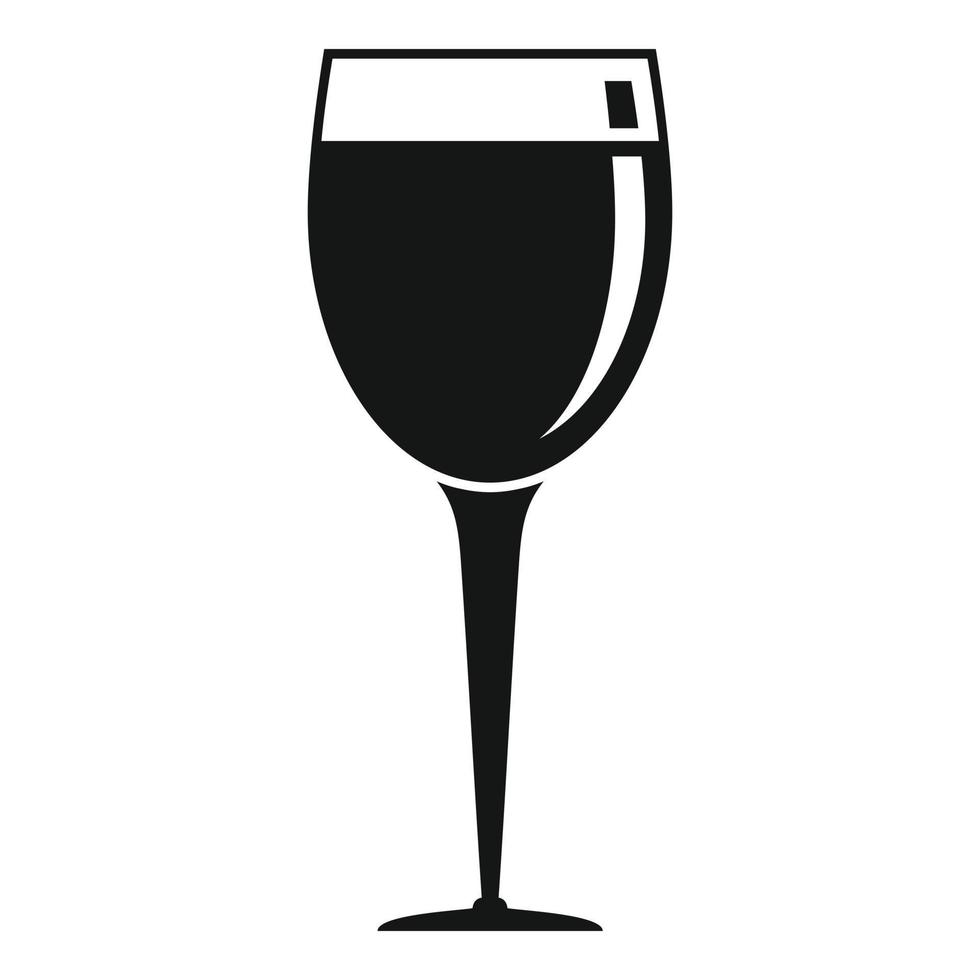 Merlot wineglass icon, simple style vector