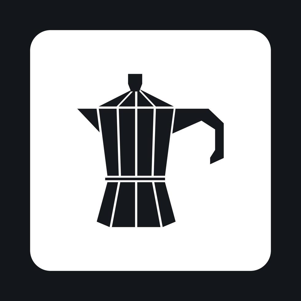 Iron electric kettle icon, simple style vector