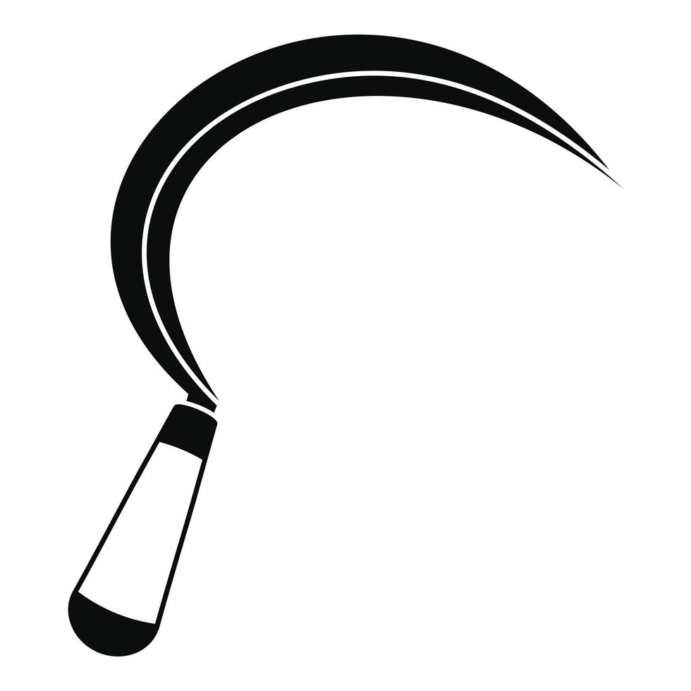 Farm sickle icon, simple style vector