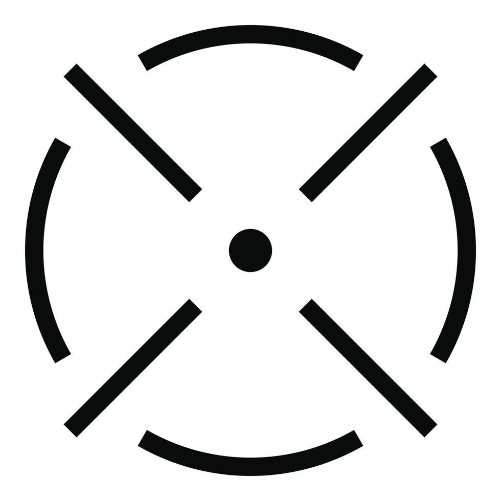 Close radar icon, simple style. vector