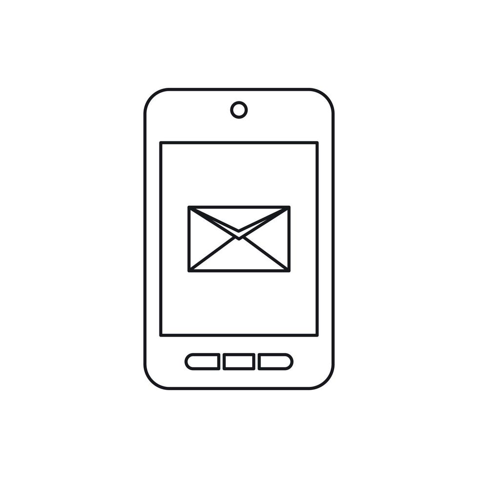 Smartphone with email symbol on the screen icon vector