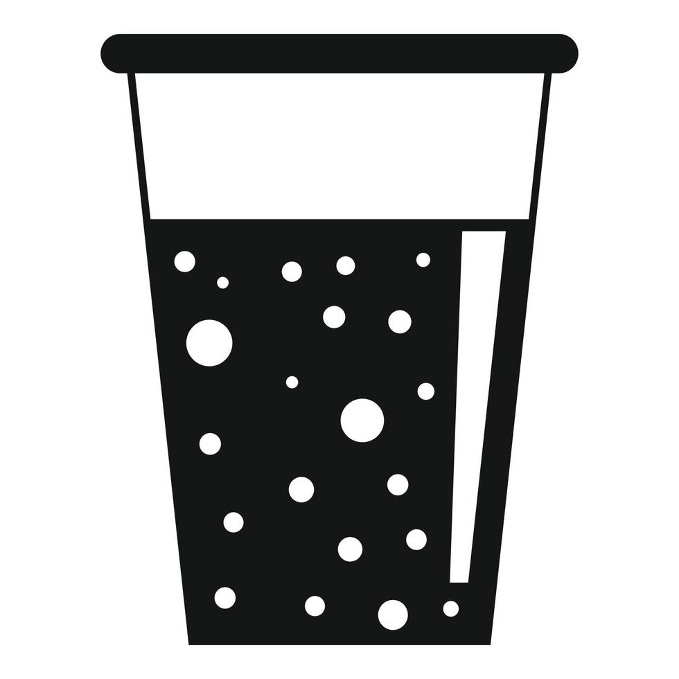 icono de vaso de jugo de apio, estilo simple vector