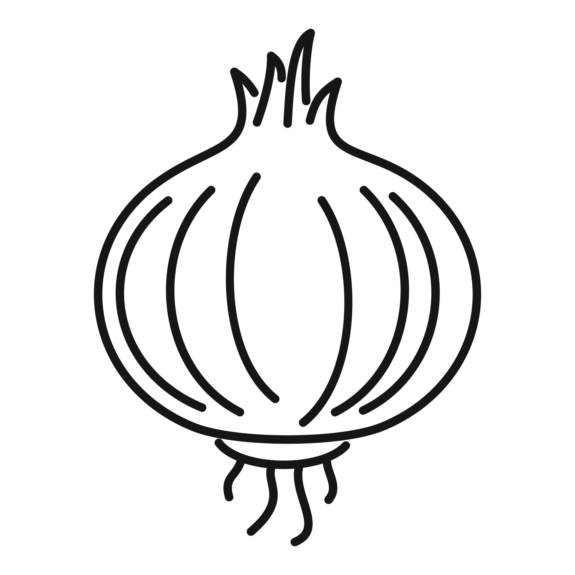 Onion bulb icon, outline style 14618629 Vector Art at Vecteezy
